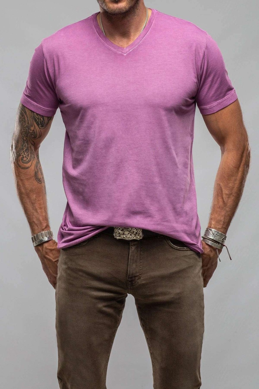 Cotton Tees * | Georg Roth Siena Cotton V Neck In Plum