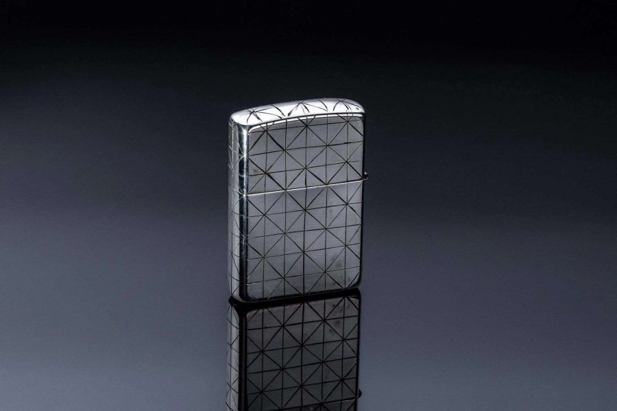 Accessories * | Comstock Heritage Geo Zippo Silver