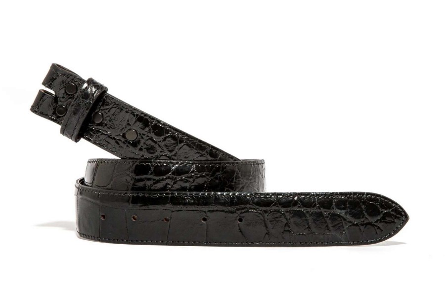 Accessories * | Chacon Black Alligator Classic Strap