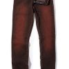 Pants & Denim * | Axels Premium Denim Waylon Over-Dyed Stretch Denim In Ruggine Rust