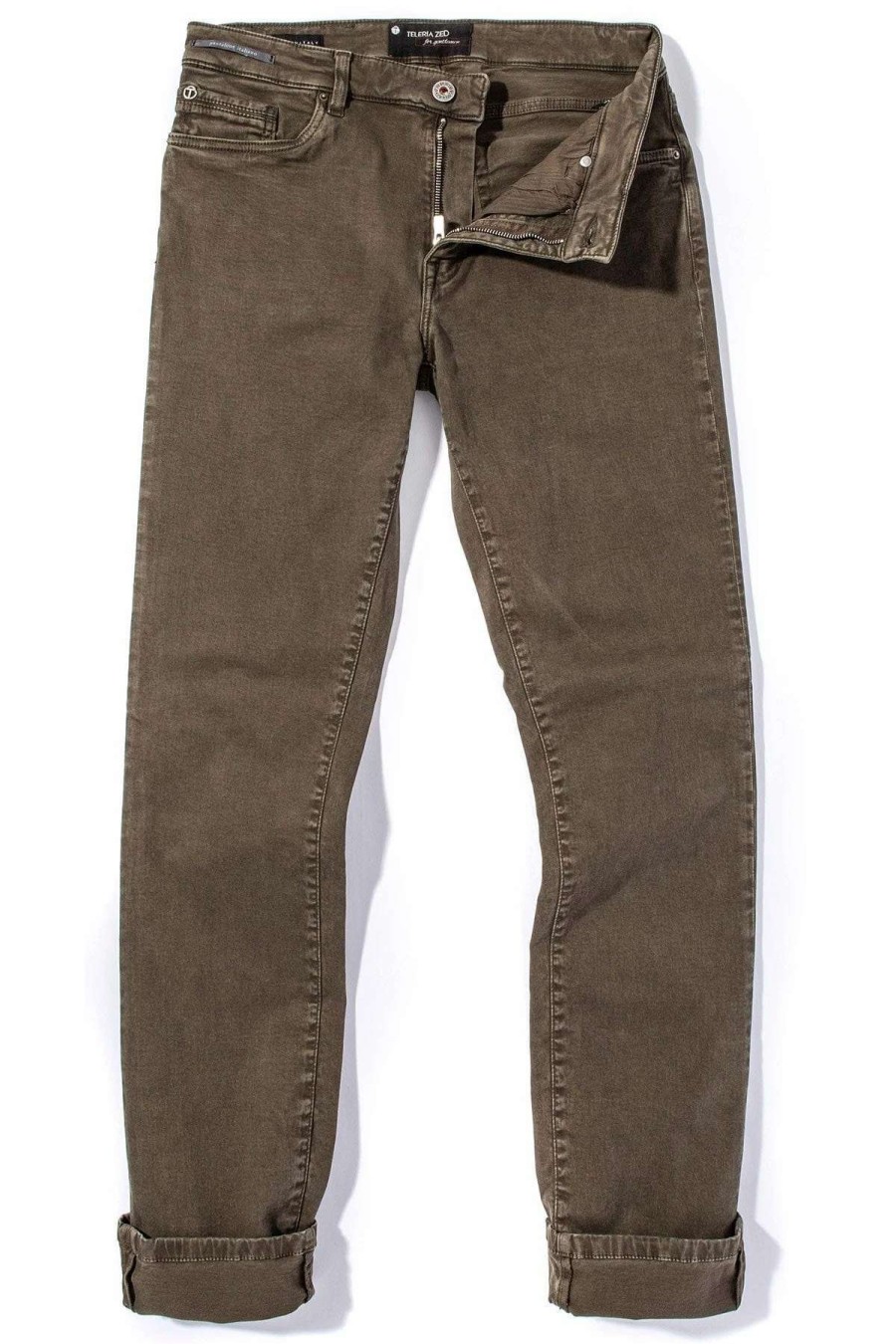 Pants & Denim * | Teleria Zed Ryland Rugged Soft Touch Cotton Jeans In Army