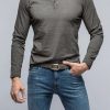 Polo Shirts * | Gimo'S Cotton Torrance Long Sleeve Polo In Charcoal