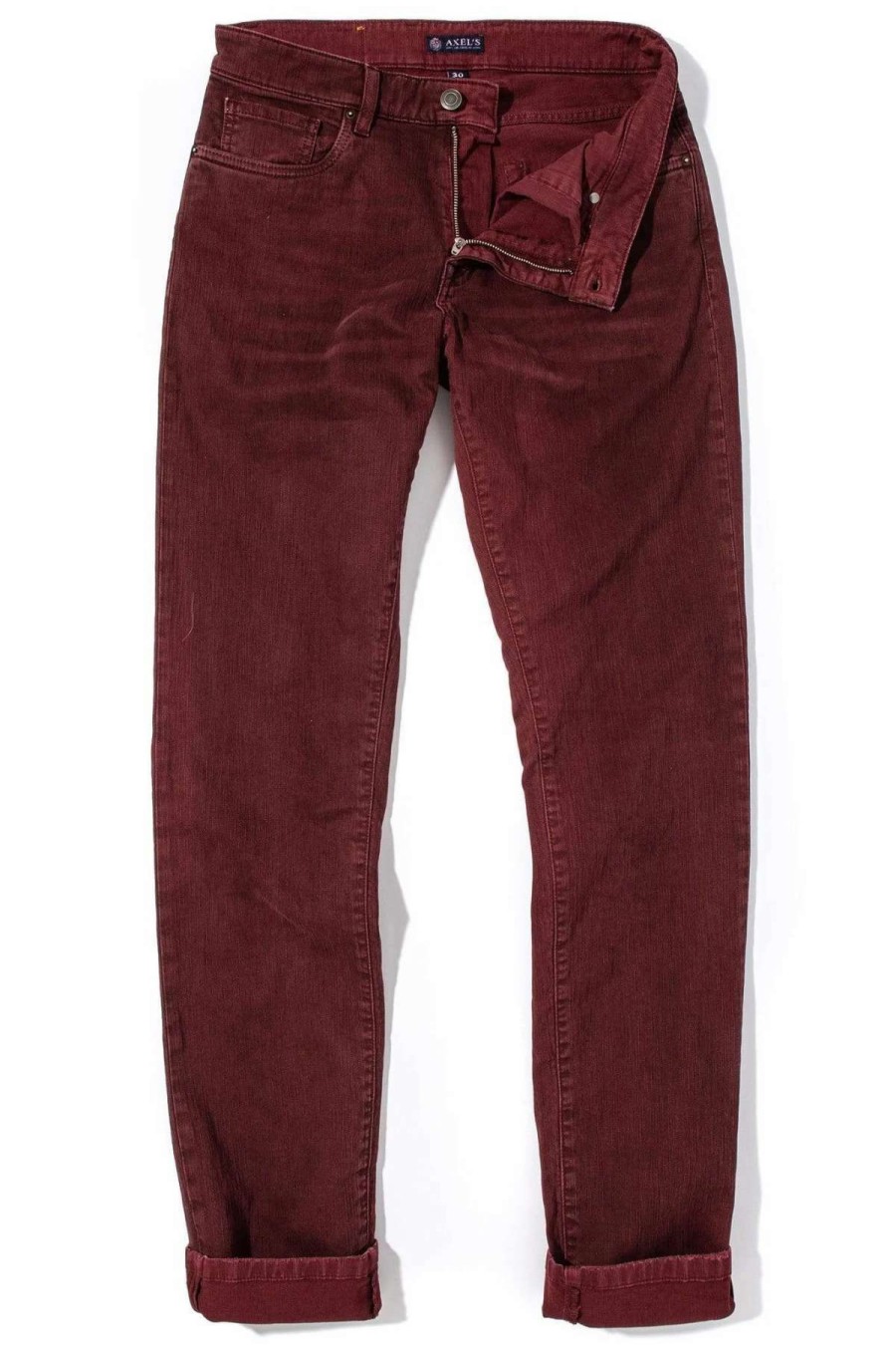 Pants & Denim * | Axels Premium Denim Silverton Colored Denim In Bordeaux