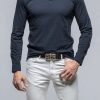 Polo Shirts * | Gimo'S Cotton Torrance Long Sleeve Polo In Navy