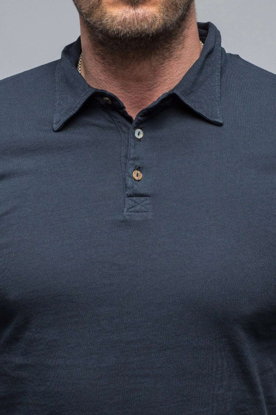 Polo Shirts * | Gimo'S Cotton Torrance Long Sleeve Polo In Navy