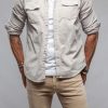 Snap Shirts * | Axels Premium Denim Brooks Corduroy Snap Shirt In Sasso