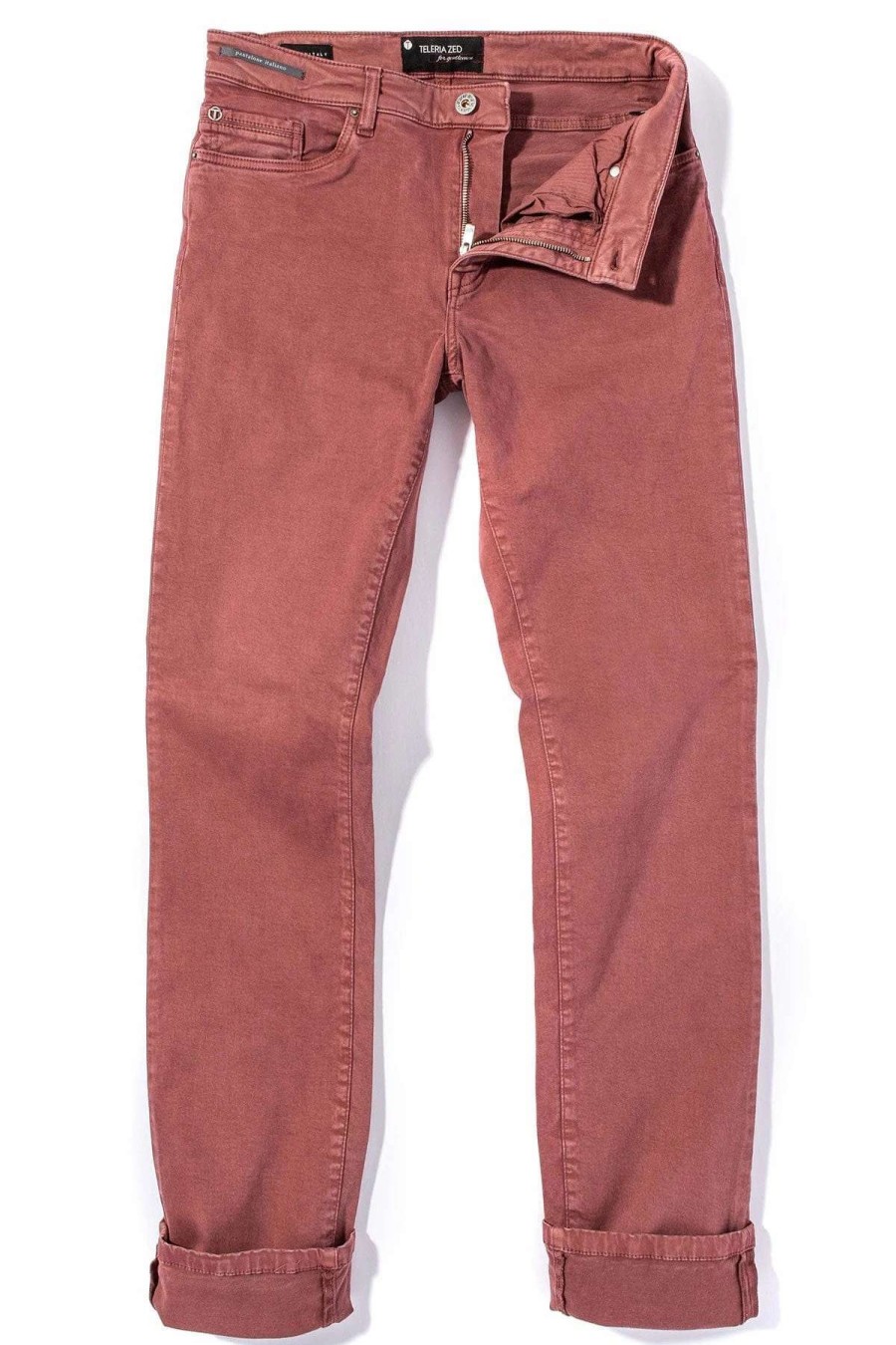 Pants & Denim * | Teleria Zed Ryland Rugged Soft Touch Cotton Jeans In Arancio