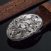 Accessories * | Comstock Heritage Ao Leon Swirl Belt Buckle Silver